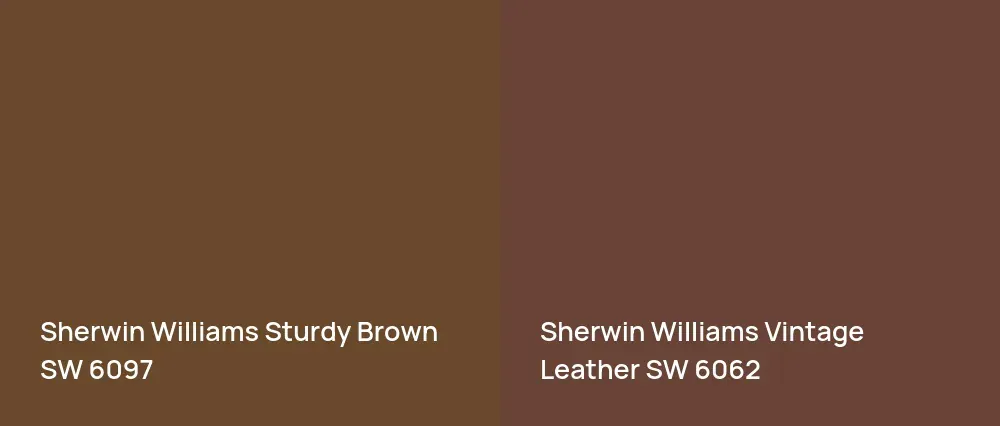 Sherwin Williams Sturdy Brown SW 6097 vs Sherwin Williams Vintage Leather SW 6062