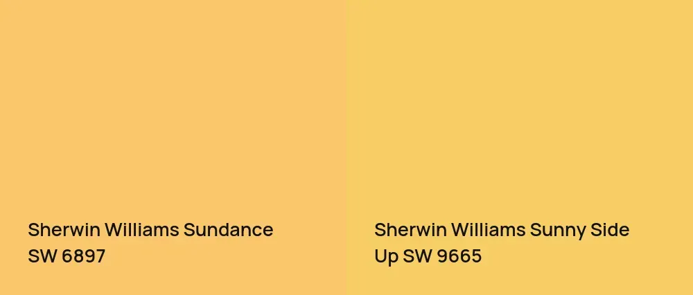 Sherwin Williams Sundance SW 6897 vs Sherwin Williams Sunny Side Up SW 9665