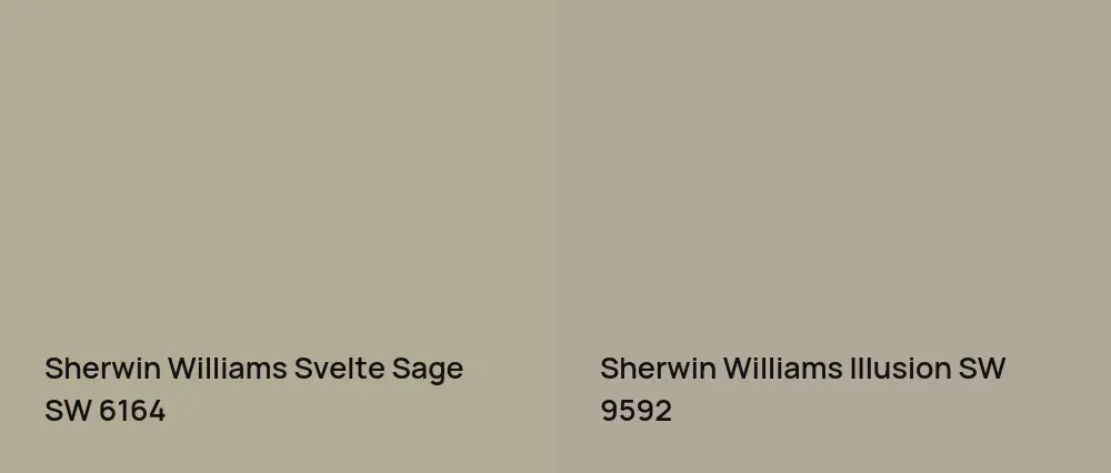 Sherwin Williams Svelte Sage SW 6164 vs Sherwin Williams Illusion SW 9592