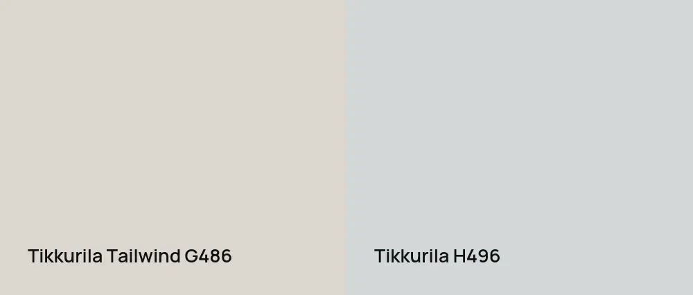 Tikkurila Tailwind G486 vs Tikkurila  H496