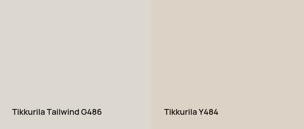 Tikkurila Tailwind G486 vs Tikkurila  Y484