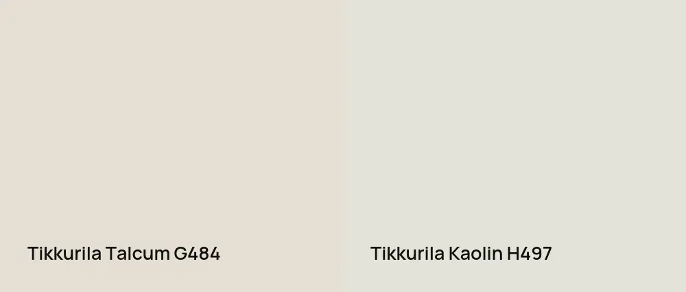 Tikkurila Talcum G484 vs Tikkurila Kaolin H497