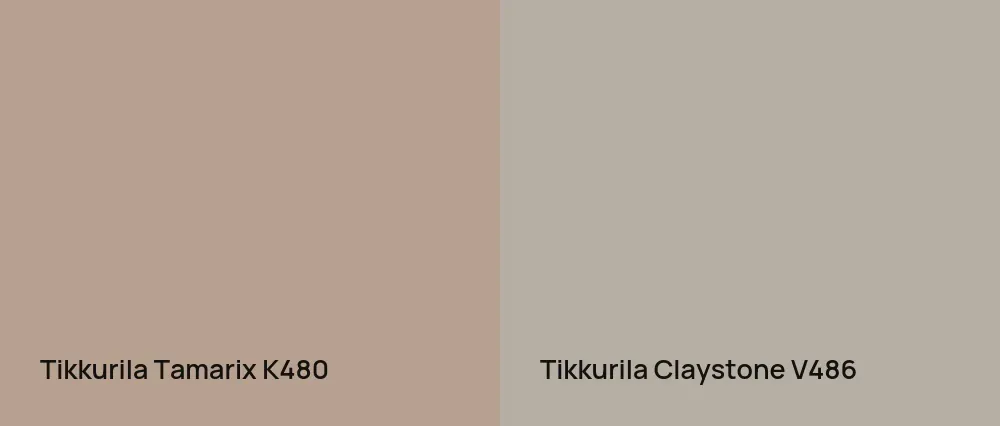 Tikkurila Tamarix K480 vs Tikkurila Claystone V486