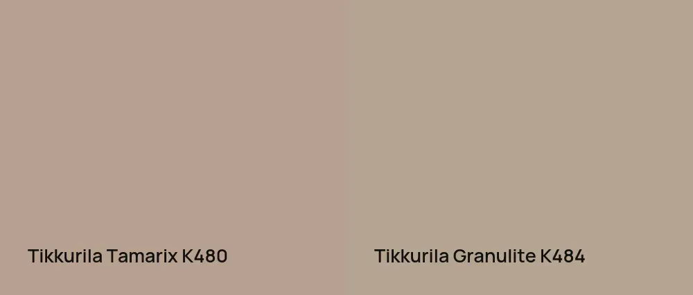 Tikkurila Tamarix K480 vs Tikkurila Granulite K484