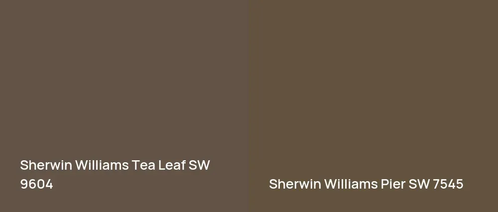 Sherwin Williams Tea Leaf SW 9604 vs Sherwin Williams Pier SW 7545
