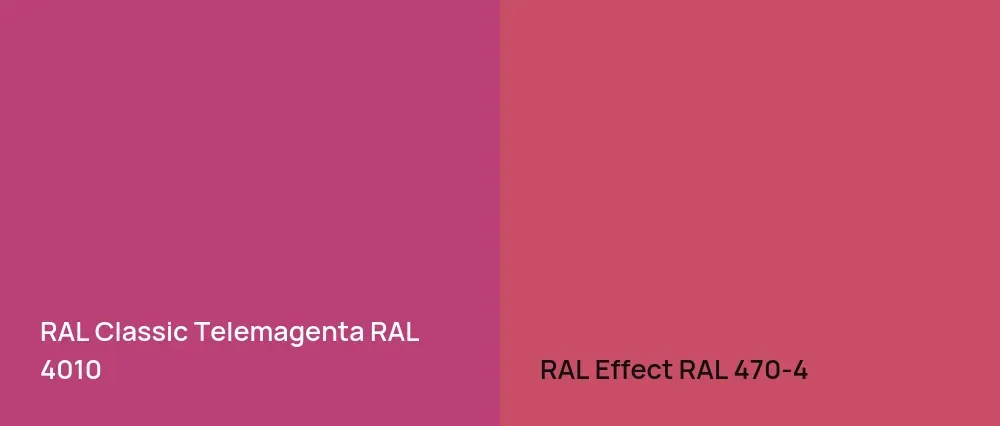 RAL Classic  Telemagenta RAL 4010 vs RAL Effect  RAL 470-4