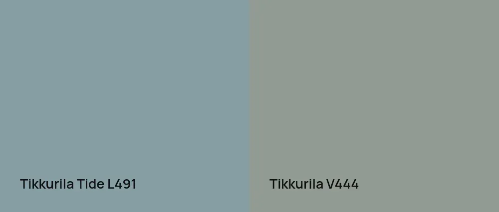 Tikkurila Tide L491 vs Tikkurila  V444