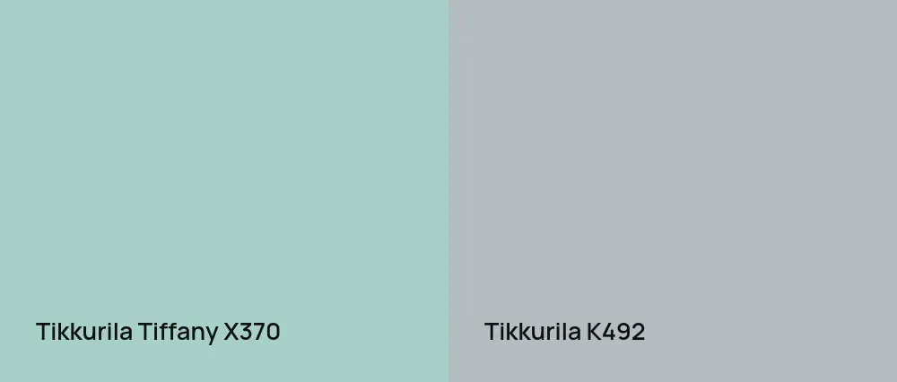 Tikkurila Tiffany X370 vs Tikkurila  K492