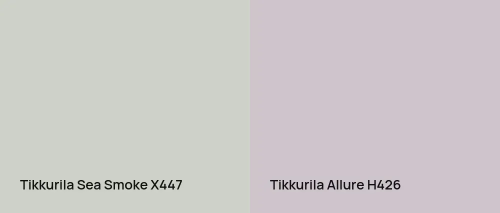 Tikkurila Sea Smoke X447 vs Tikkurila Allure H426