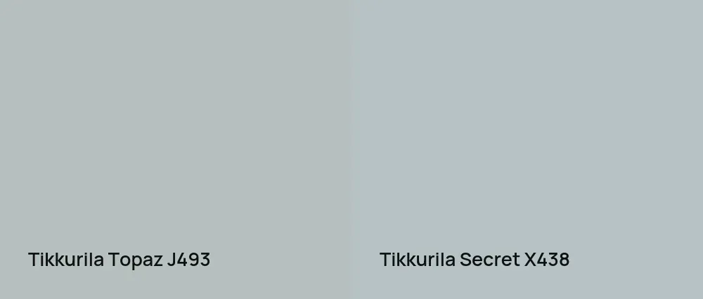 Tikkurila Topaz J493 vs Tikkurila Secret X438