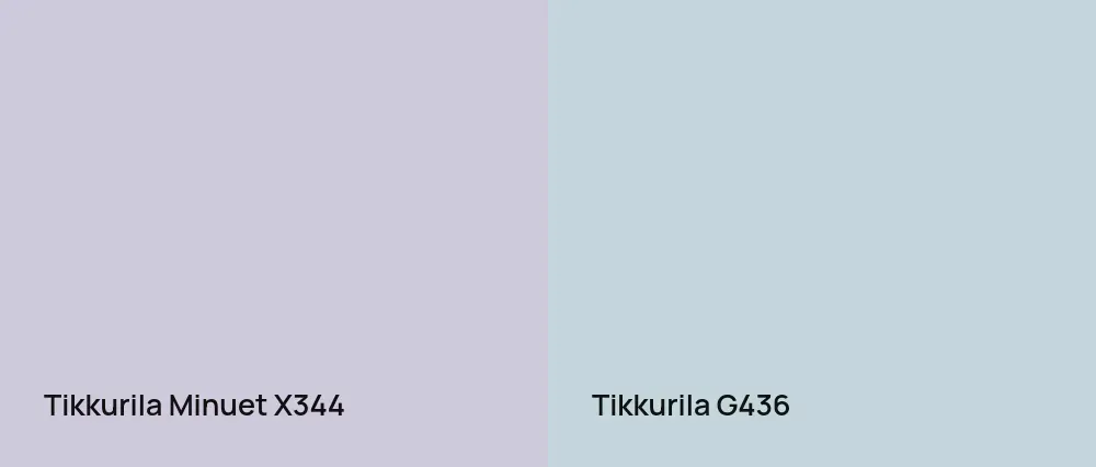 Tikkurila Minuet X344 vs Tikkurila  G436