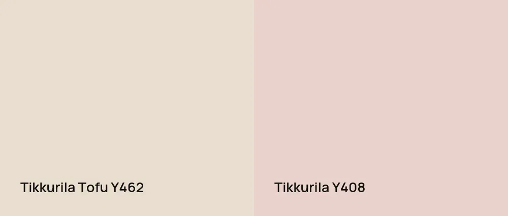 Tikkurila Tofu Y462 vs Tikkurila  Y408