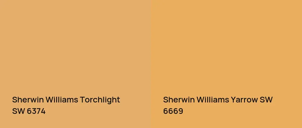 Sherwin Williams Torchlight SW 6374 vs Sherwin Williams Yarrow SW 6669