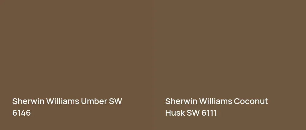 Sherwin Williams Umber SW 6146 vs Sherwin Williams Coconut Husk SW 6111