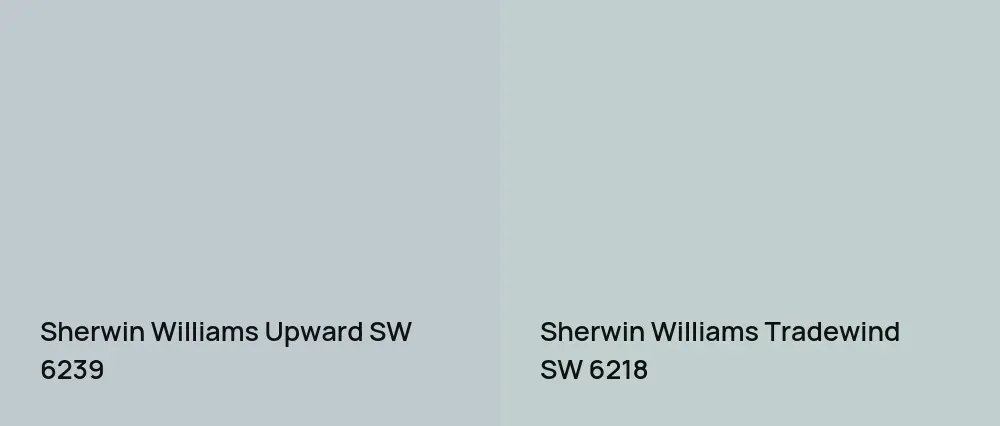Sherwin Williams Upward SW 6239 vs Sherwin Williams Tradewind SW 6218