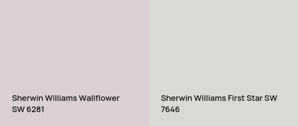 Sherwin Williams Wallflower SW 6281 vs Sherwin Williams First Star SW 7646