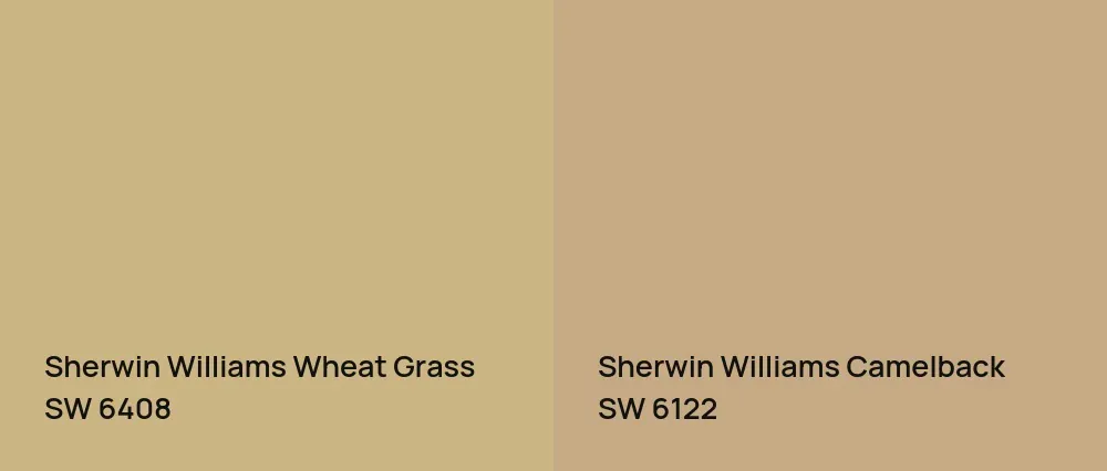 Sherwin Williams Wheat Grass SW 6408 vs Sherwin Williams Camelback SW 6122