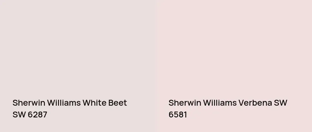 Sherwin Williams White Beet SW 6287 vs Sherwin Williams Verbena SW 6581