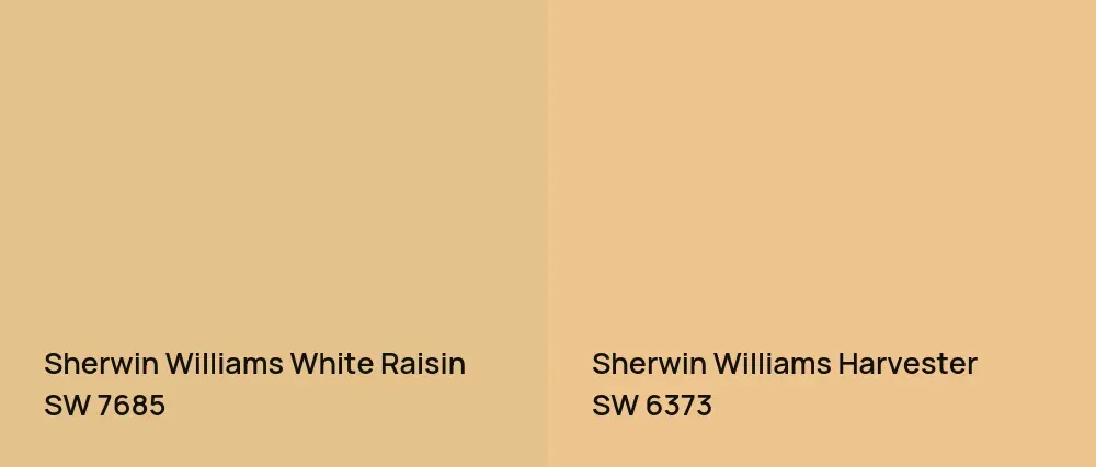 Sherwin Williams White Raisin SW 7685 vs Sherwin Williams Harvester SW 6373