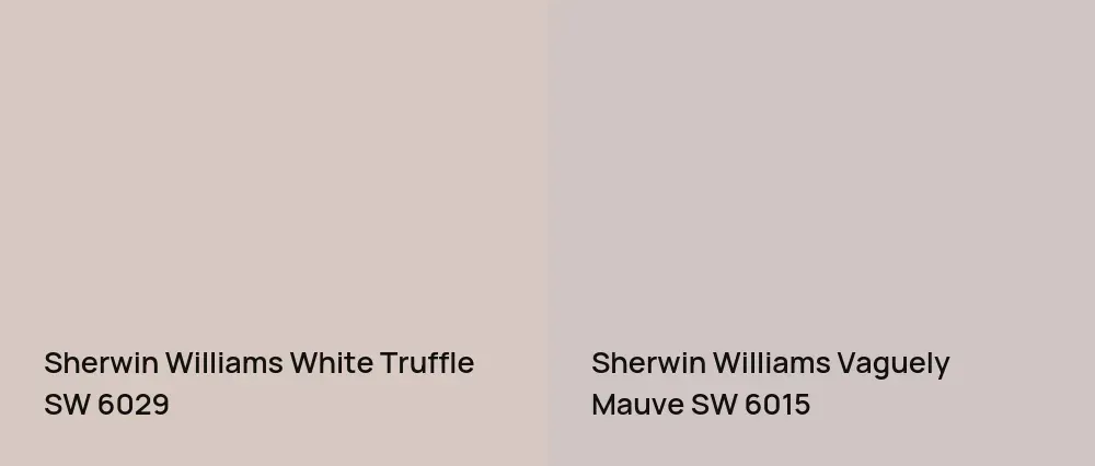 Sherwin Williams White Truffle SW 6029 vs Sherwin Williams Vaguely Mauve SW 6015