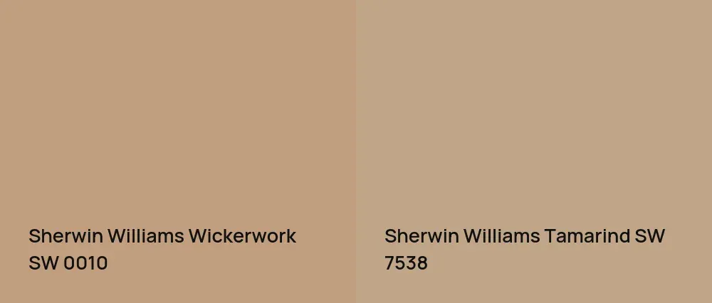Sherwin Williams Wickerwork SW 0010 vs Sherwin Williams Tamarind SW 7538