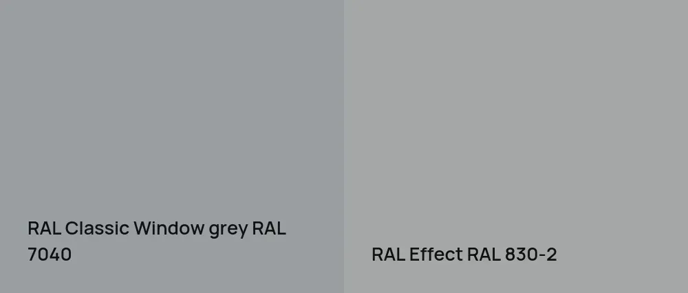 RAL Classic  Window grey RAL 7040 vs RAL Effect  RAL 830-2