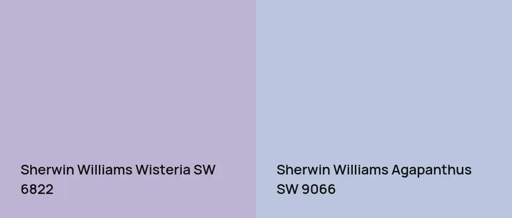 Sherwin Williams Wisteria SW 6822 vs Sherwin Williams Agapanthus SW 9066