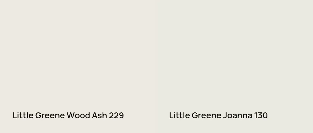 Little Greene Wood Ash 229 vs Little Greene Joanna 130