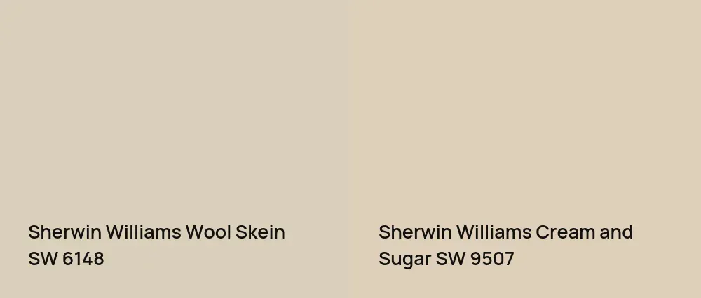 Sherwin Williams Wool Skein SW 6148 vs Sherwin Williams Cream and Sugar SW 9507