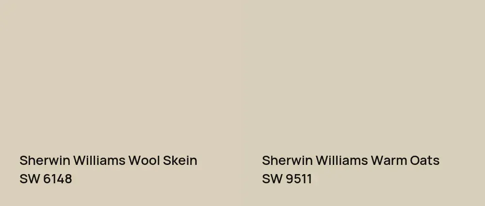 Sherwin Williams Wool Skein SW 6148 vs Sherwin Williams Warm Oats SW 9511
