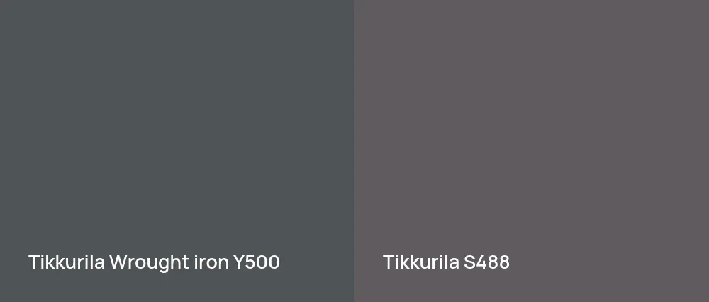 Tikkurila Wrought iron Y500 vs Tikkurila  S488