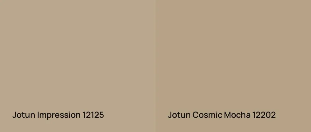 Jotun Impression 12125 vs Jotun Cosmic Mocha 12202