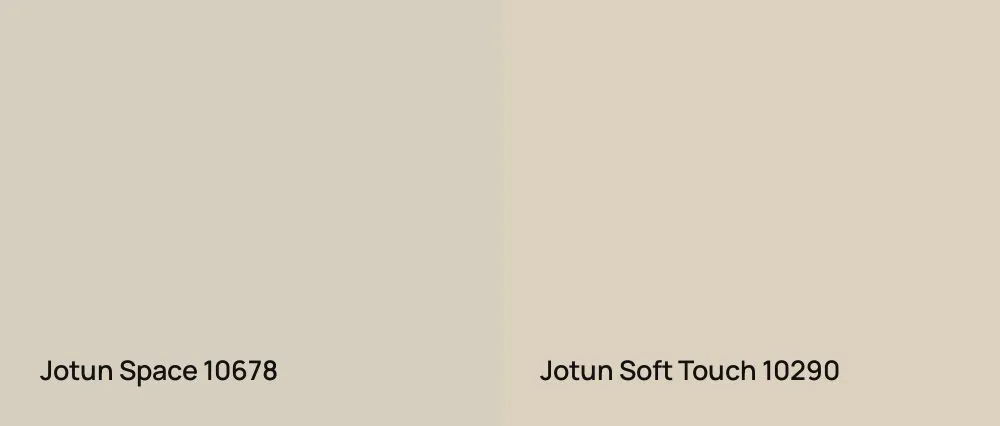 Jotun Space 10678 vs Jotun Soft Touch 10290