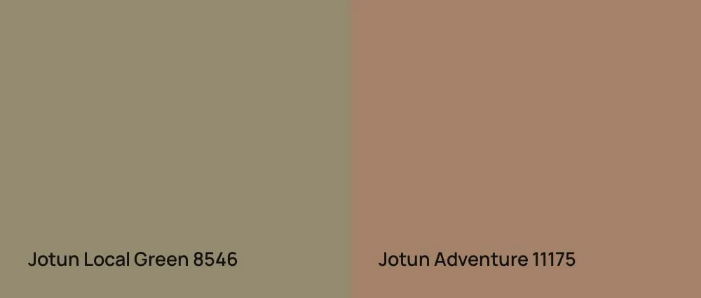 Jotun Local Green 8546 vs Jotun Adventure 11175