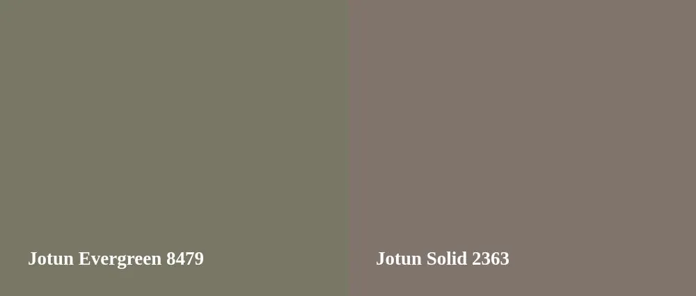 Jotun Evergreen 8479 vs Jotun Solid 2363