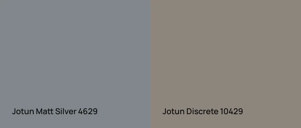 Jotun Matt Silver 4629 vs Jotun Discrete 10429
