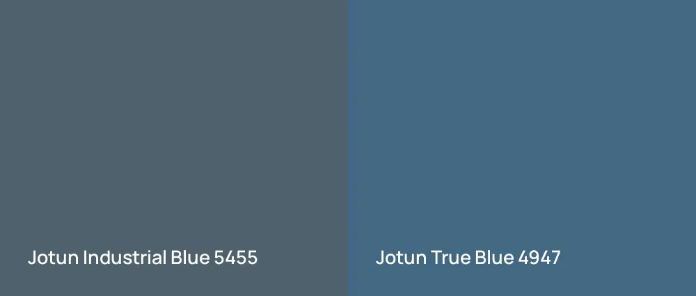 Jotun Industrial Blue 5455 vs Jotun True Blue 4947