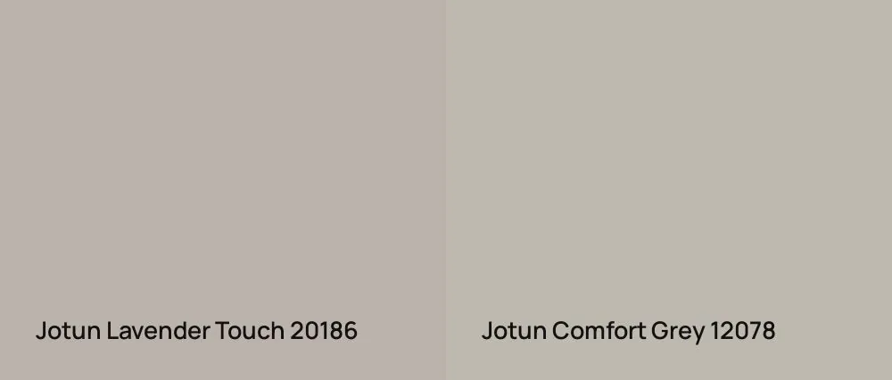 Jotun Lavender Touch 20186 vs Jotun Comfort Grey 12078