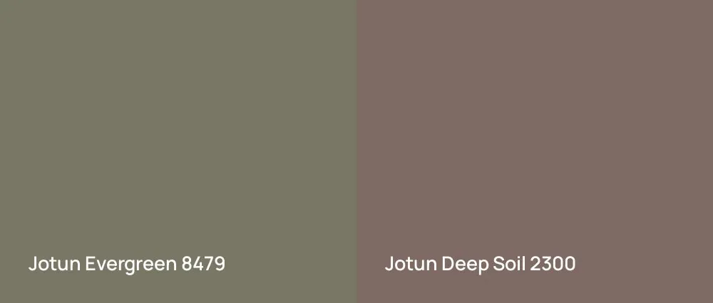 Jotun Evergreen 8479 vs Jotun Deep Soil 2300