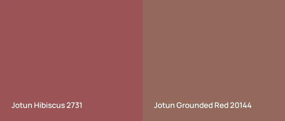 Jotun Hibiscus 2731 vs Jotun Grounded Red 20144
