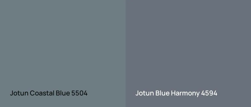 Jotun Coastal Blue 5504 vs Jotun Blue Harmony 4594