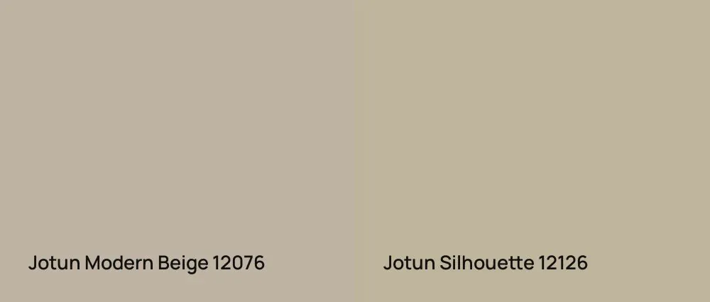 Jotun Modern Beige 12076 vs Jotun Silhouette 12126