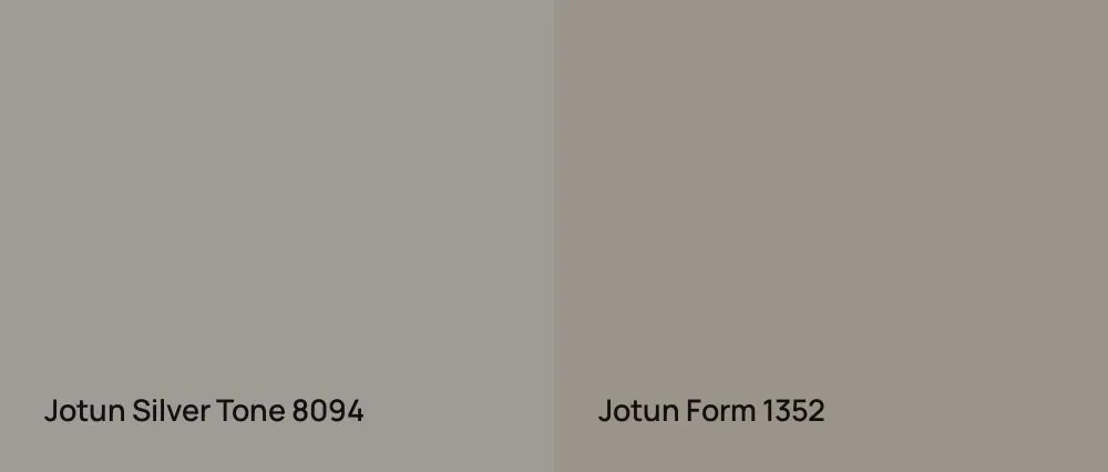 Jotun Silver Tone 8094 vs Jotun Form 1352