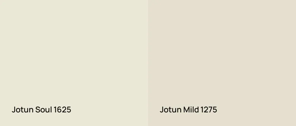 Jotun Soul 1625 vs Jotun Mild 1275