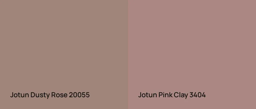Jotun Dusty Rose 20055 vs Jotun Pink Clay 3404