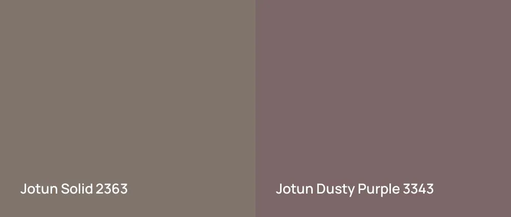 Jotun Solid 2363 vs Jotun Dusty Purple 3343