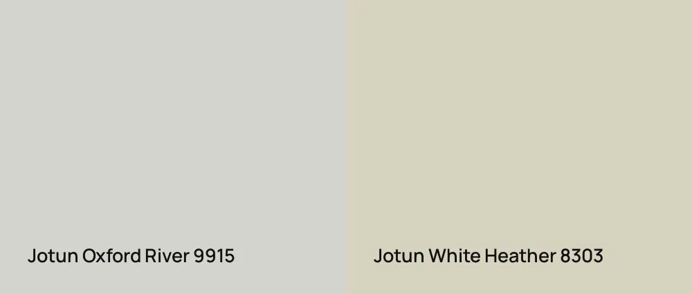Jotun Oxford River 9915 vs Jotun White Heather 8303
