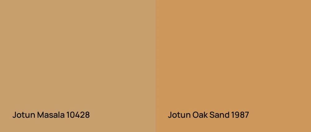 Jotun Masala 10428 vs Jotun Oak Sand 1987