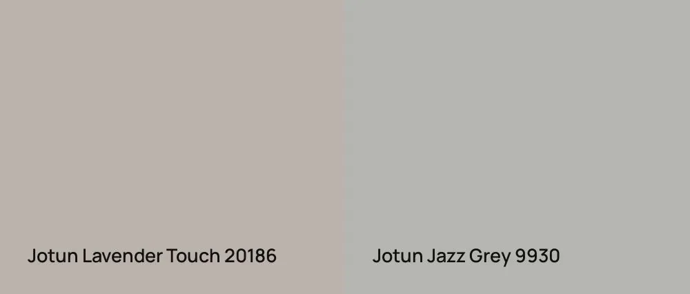 Jotun Lavender Touch 20186 vs Jotun Jazz Grey 9930