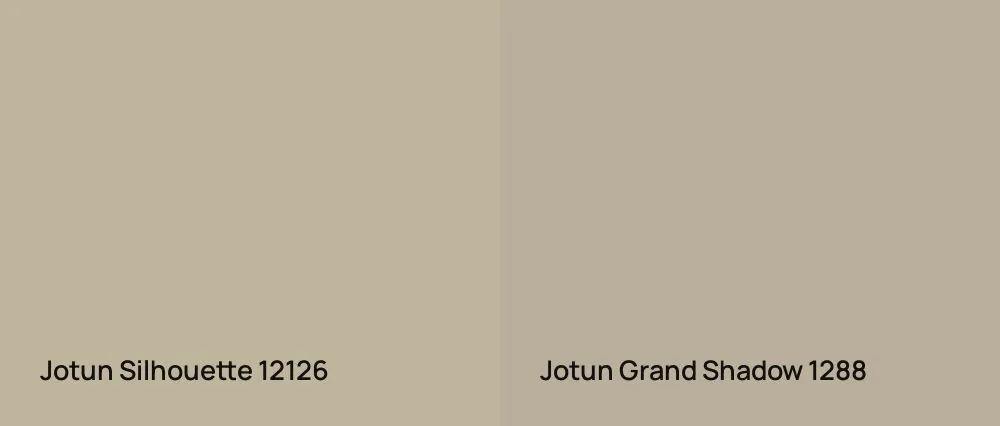 Jotun Silhouette 12126 vs Jotun Grand Shadow 1288